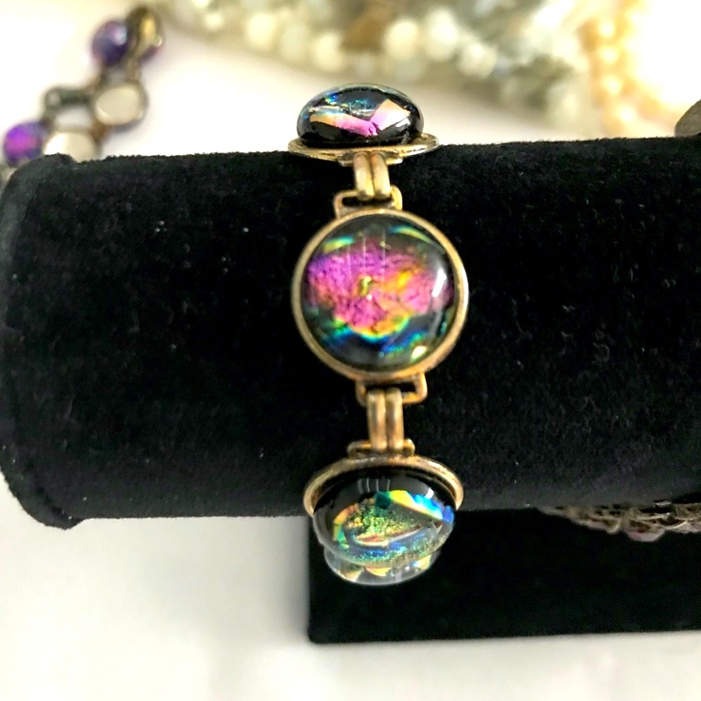 Magical Pink Fused Glass Bracelet 💕
